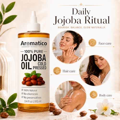 AROMATICO Jojoba Oil, 100% Pure & Cold Pressed for Healthy Hair - Image 2