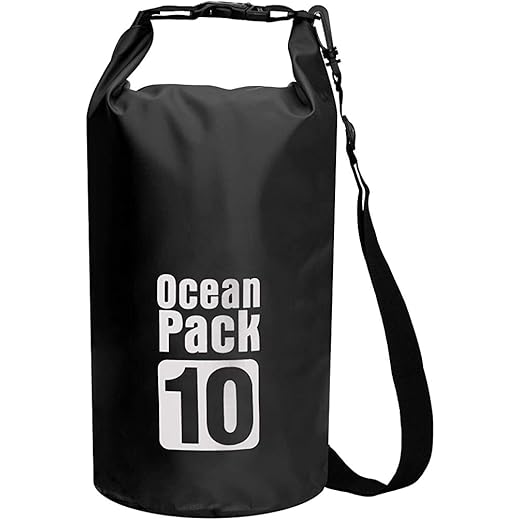 Black PVC Waterproof Dry Bag 10L
