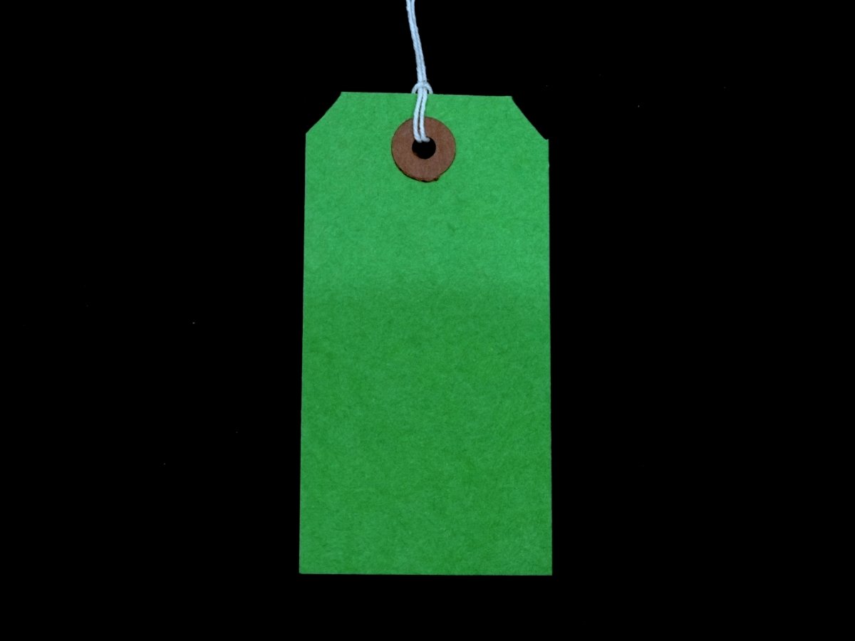 Ivy Green Strung Tags 120Mm X 60Mm Reinforced Luggage Labels Tie On String Tag (50 Pack)
