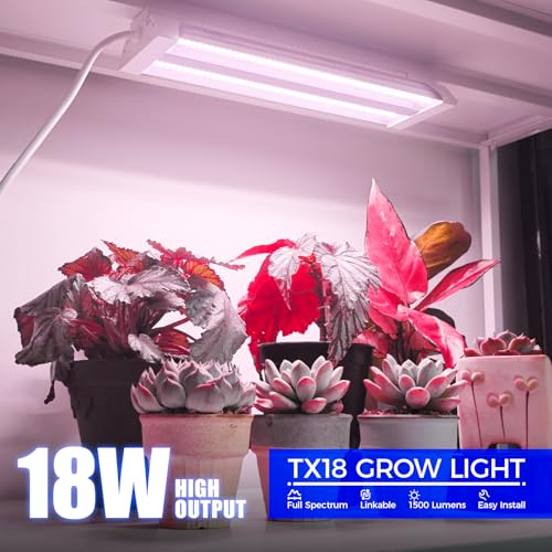 Image of Barrina TX18 1FT LED Grow Light, 18W(90W Equivalent), High PPFD, Super Bright, Full Spectrum Hanging Grow Light from Seedling to Flowering, Vegetables with On /Off Switch, Linkable, 1 Pack