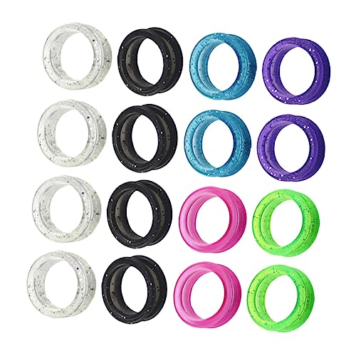 GRIRIW 2sets Pet Scissor Finger Ring Comfortable Non-skid Silicone Hairdressing Scissors Dog Grooming Shears Accessory 16pcs*2