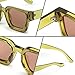 FEISEDY Retro 90s Square Sunglasses for Women Men Trendy Chunky Rectangle Sunglasses UV400 Protection B2385