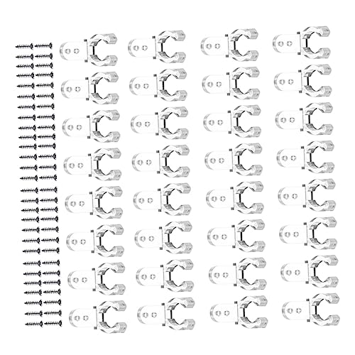 IWOWHERO Led Light Clips Pack 200pcs Light Tube Mounting Clips Plastic Fixing Clips 400 Screws for Led String Lights