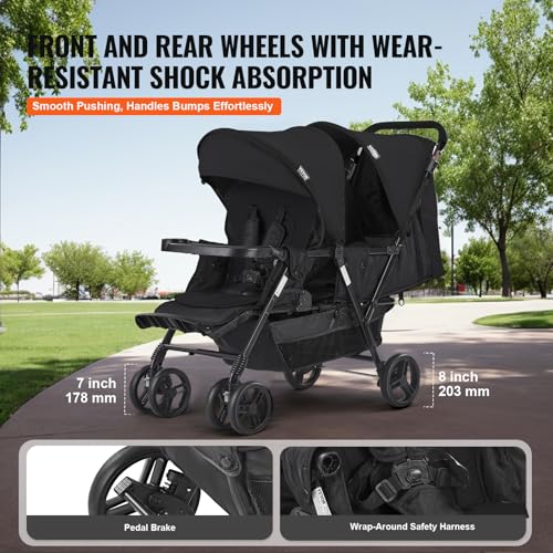 Image of VEVOR Double Stroller