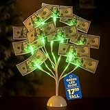 Mein Schatz Money Tree Gift Card Holder with 10 Clips and LED Lighted Tips
