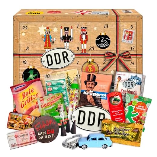 Herz & Heim® City Secco Dose zu Ostern mit Wunschtext - Motiv Osterhase - trocken 200ml weiß 4 DDR Adventskalender 2019 mit Ost Spezialitäten - DDR Adventskalender mit 24 Türchen