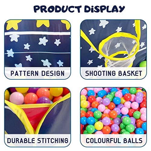 Image of Wembley Ball Pool for Kids Play Area Indoor Setup Baby Ball Pit with 20 Balls Gift Toys for 2 + Years Boys Girls Toddlers - BIS Approved