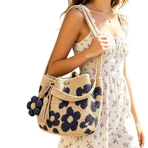 Sac en crochet fleuri idéal pour la plage et vos vacances au soleil