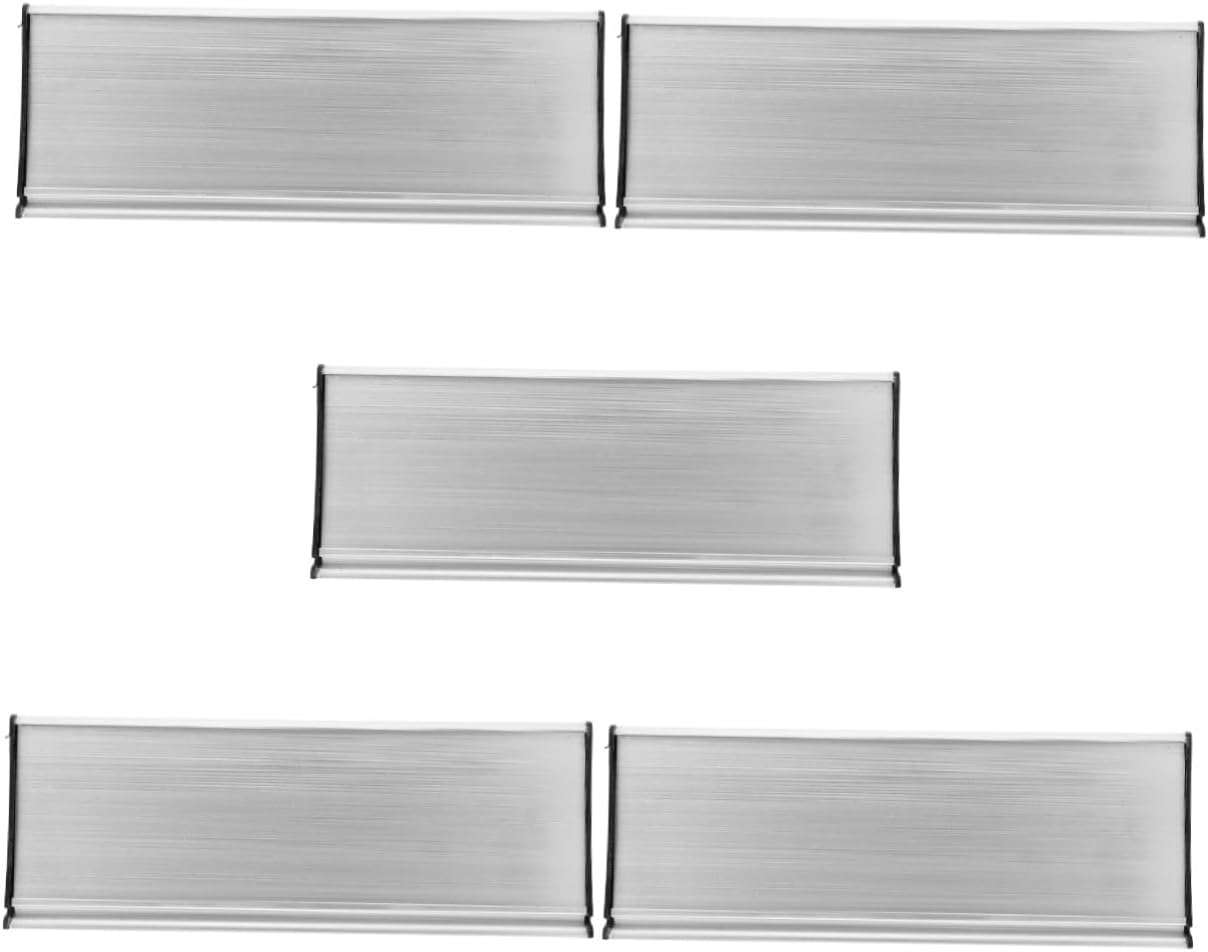 jojofuny 5pcs Aluminum Name Plate for Office Door Wall Mount Sign Elegant Decor Easy to Clean