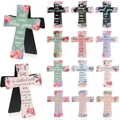 12pcs Magnetic Cross Bookmarks Christian, Magnetic Cross Bookmarks, Non-Slip Page