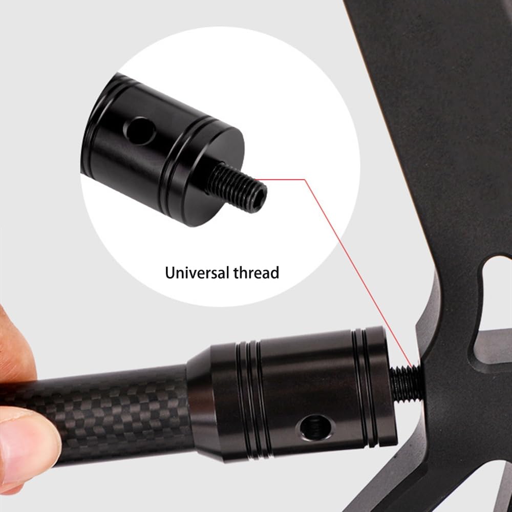 MiOYOOW Stabilizzatore per arco da tiro con l'arco, 15,2 cm/20,3 cm, con contrappeso da 118,5 g, per caccia, tiro e sport