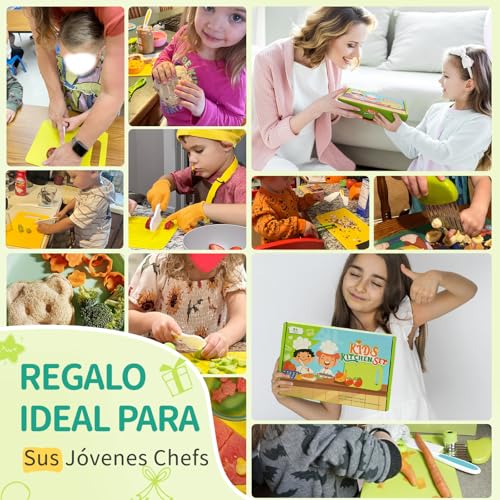 17 utensílios de cozinha Montessori para cortar e cozinhar frutas ou vegetais