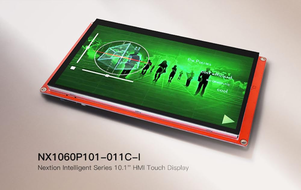 Digitalkey Pantalla HMI Nextion de 10,1", NX1060P101-011C-I, táctil LCD-TFT capacitiva de 1024 x 600, ampliamente utilizada en vehículos e impresoras 3D.