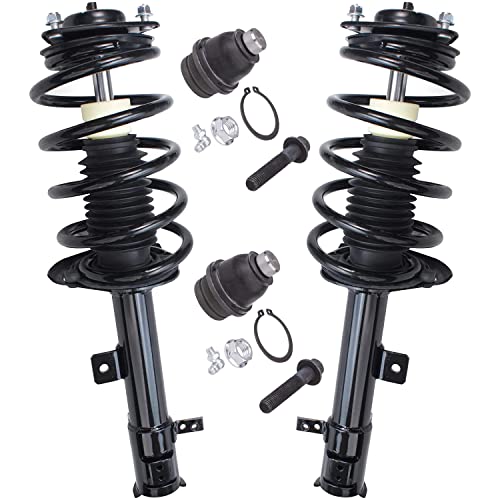 Image of Detroit Axle - Front 4pc Struts Kit for 07-12 Dodge Caliber, 2 Struts & Coil Spring 2 Lower Ball Joints 2007 2008 2009 2010 2011 2012 Replacement Suspension