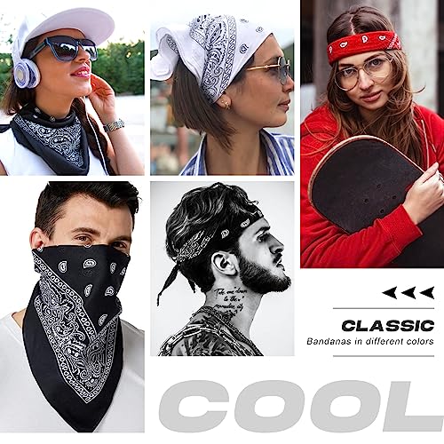 sularpek Bandana, 3 Stück Bandana Kopftuch Damen und Herren, Bandanas mit Original Paisley Muster,Headwear Haar Schal Ansatz Handgelenk Kopf Biker, 55 x 55 cm