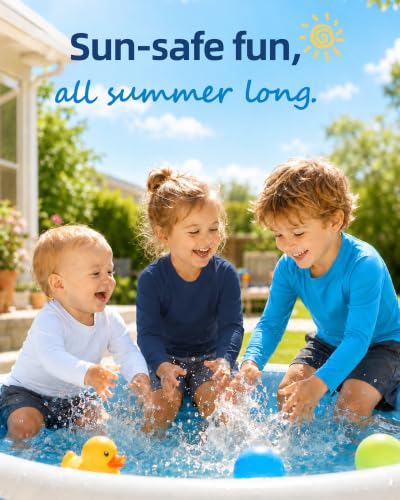 Image of 6M-5T 3-Pack Baby Toddler Rash Guard Swim Shirts UPF 50+ Boys Girls