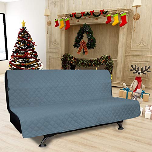 Image of Easy-Going Sofa Slipcover Futon Cover Waterproof Couch Cover Furniture Protector Cover Pets Covers Whole Fabric No Stitching Non-Slip Fabric Pets Kids Children Dog CatiE†FutoniA'Light Blueia€