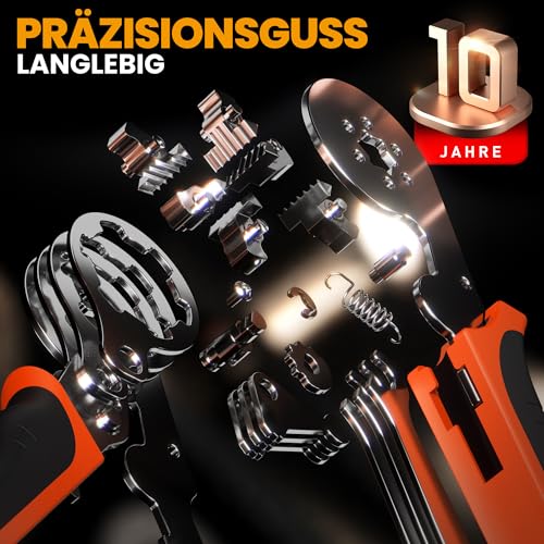 SOMELINE Sechskant Crimpzange Set, 21 Arten [0,25-10mm²] Aderendhülsen Set, Selbsteinstellend Sechskant Aderendhülsenzange - Krimpzange - Crimpzangen - Presszange - Crimp Zange - Elektrowerkzeug Set