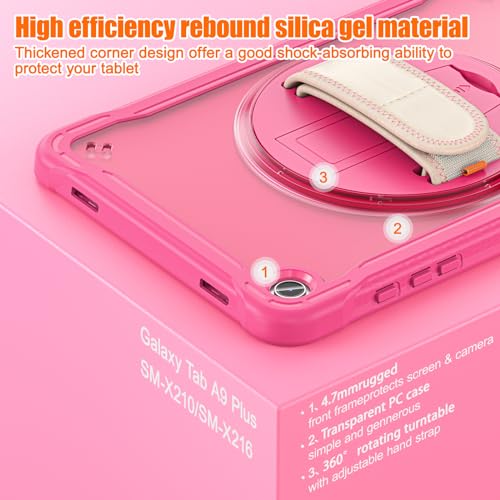 Coque Samsung Galaxy A9 Plus antichoc transparente protecteur écran rose