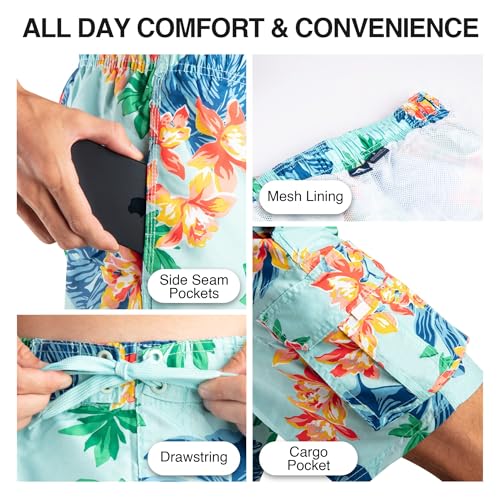 Image of Kanu Surf Men's Big Viper Extended Size Stripe Swim Trunk