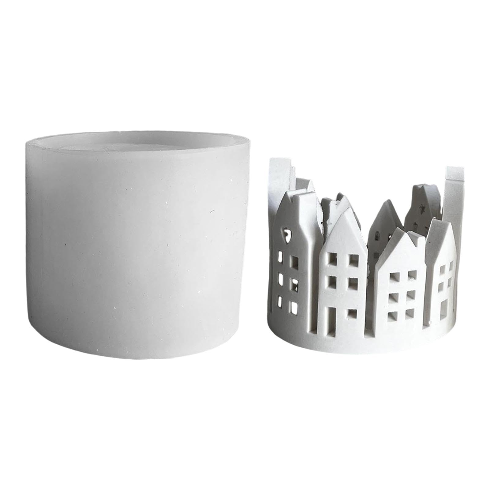 Silikonform Häuser – 3D Hausform Für Kerzenhalter, Seife & Epoxidharz, 14,3x12,5x2,9 Cm, Weihnachtliches Lichthaus
