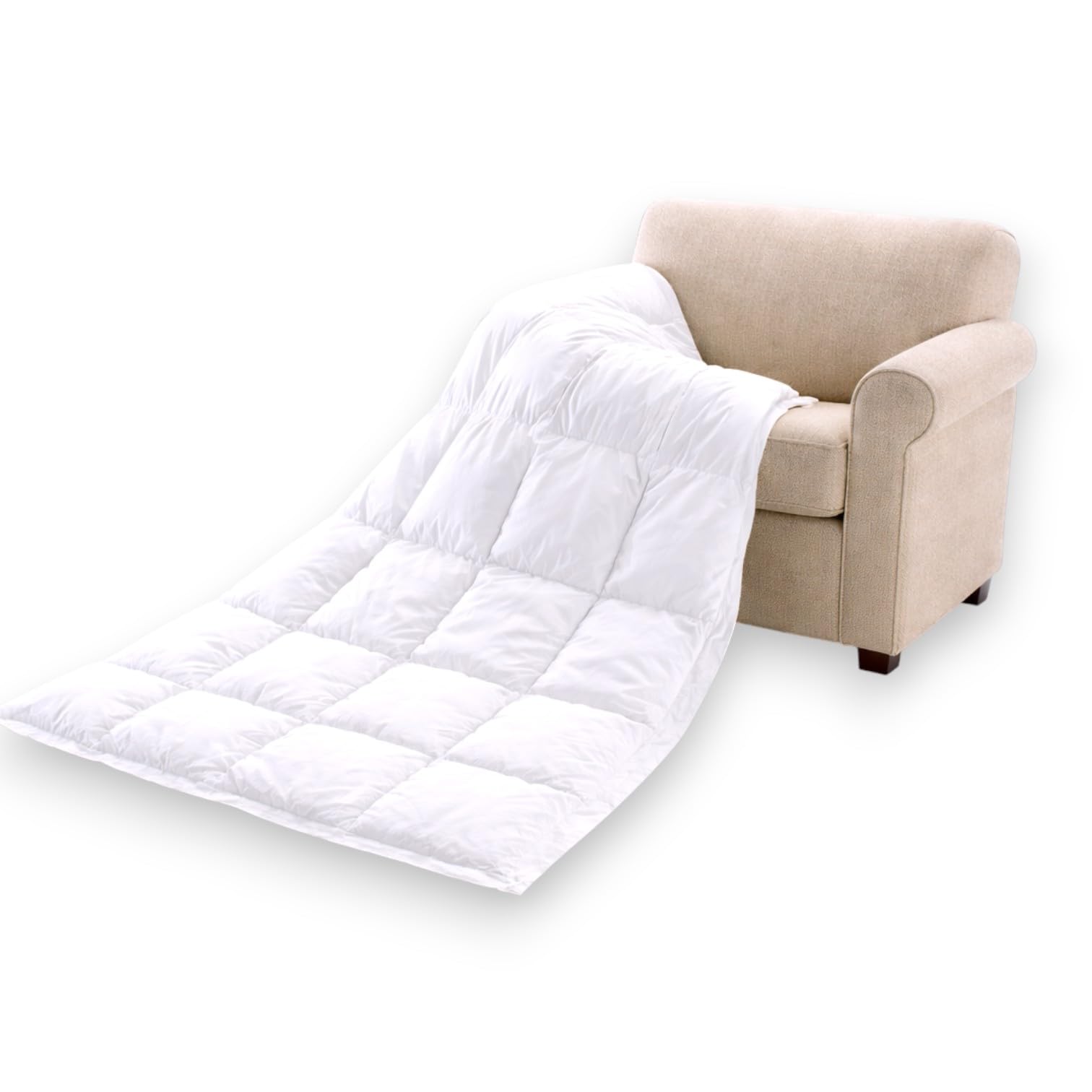 Vico Casa® Piumino letto leggero FIOCCO LIGHT per letto matrimoniale, MADE IN ITALY, in 100% piuma bianca, 1 punto di calore/Piumone matrimoniale 250x200cm, Certificato OEKOTEX