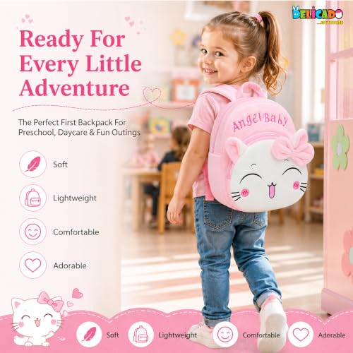 Image of Delicado Kids Backpack, Toddler Kids Backpack Plush children Nursery /Pre School /Picnic /Travelling Bag for Baby Girl Boy Age (2-5 Years)
