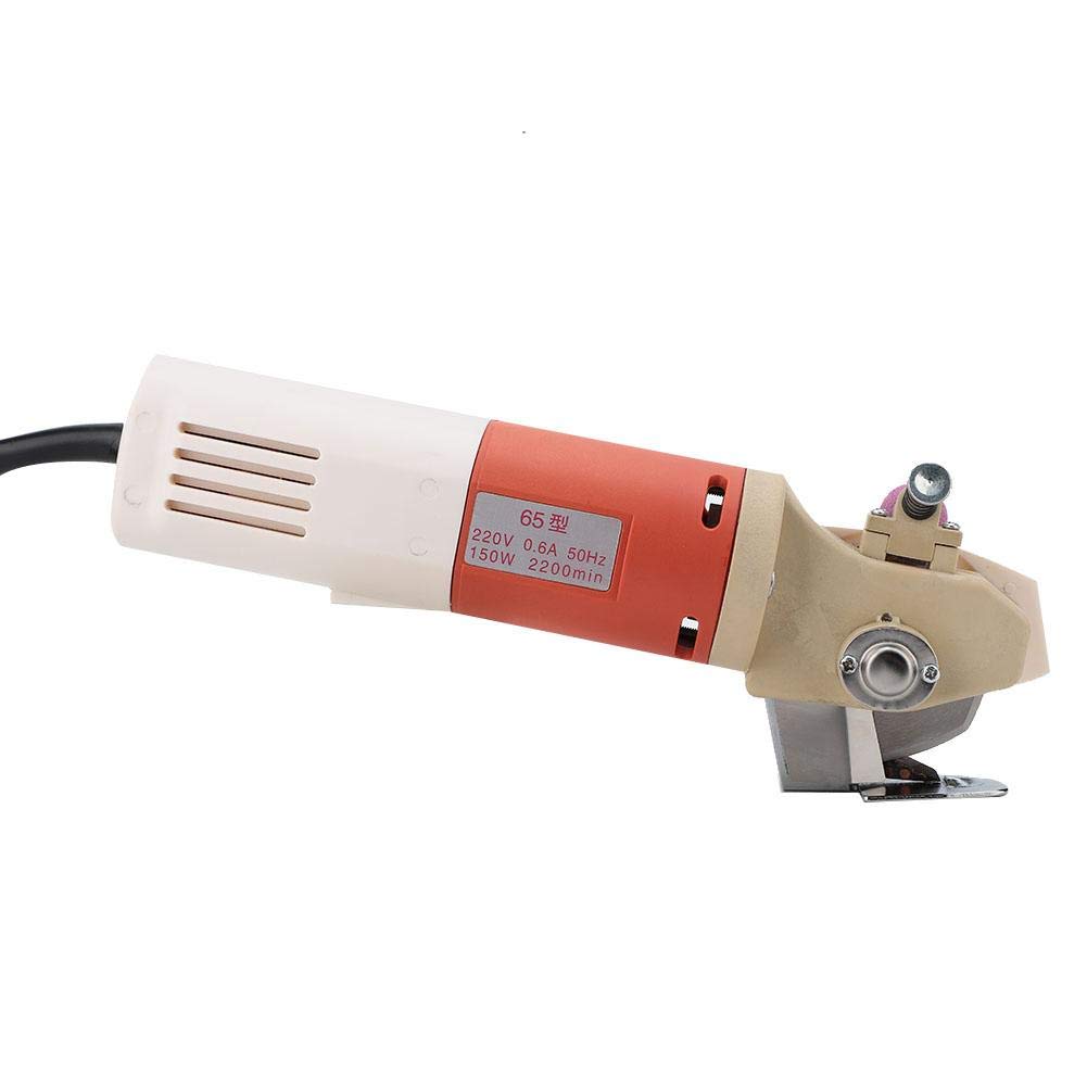 Elektryczny okrągły przecinak do tkanin, 65mm przenośne ostrze obrotowe 220 V, elektryczna okrągła przecinarka do tkanin (1 #)