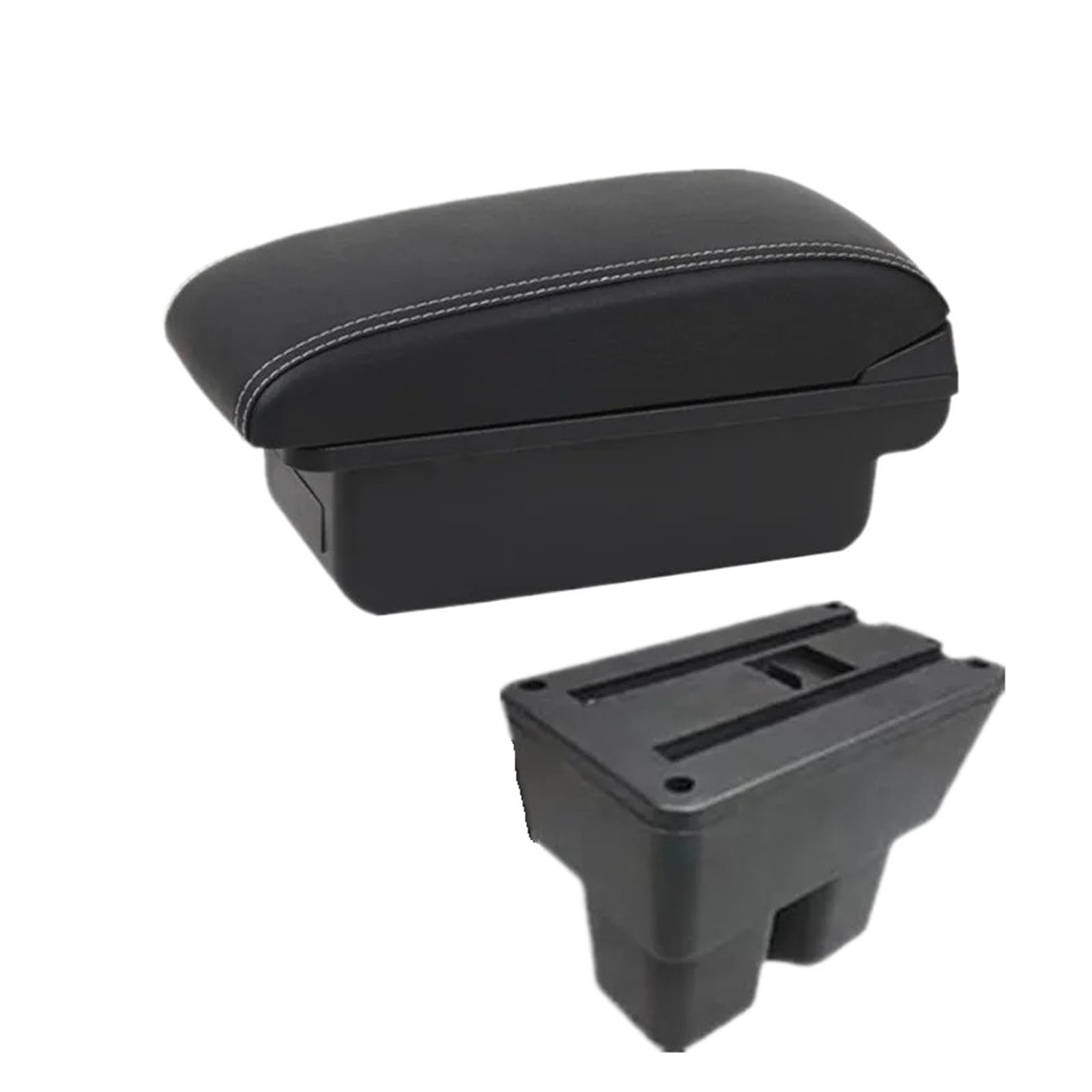 UMDJJU For Suzuki For Jimny 2019-2025 Armrest Box Car Storage Dedicated Retrofit Interior Accessorie Car Centre Console Armrest Box(A1 Black white NOUSB)
