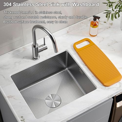 Fregadero de cocina y balcón de acero inoxidable con grifo integrado para hogar 3