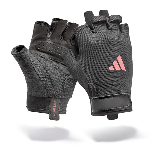 Adidas Guantes de Entrenamiento Esenciales: tecnología Aeroready Que Absorbe la Humedad Junto con una Palma Extremadamente cómoda y Duradera de Ante sintético
