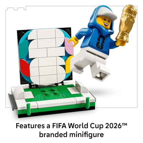 Image of LEGO Editions FIFA World Cup Official Trophy Building Set - Kit for Display in Bedroom, Home Office, Book Shelf - Soccer Fans Collectible - W /World Cup 2026 Minifigure - Gift for Birthdays - 43020