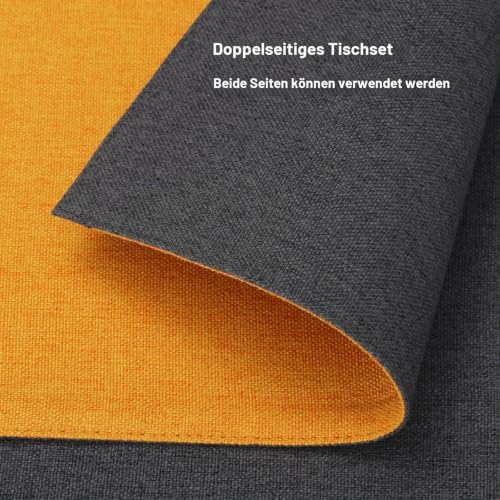Banchif Tischsets abwaschbar doppelseitig Platzset Platzdecken abwaschbar – Ansicht 2