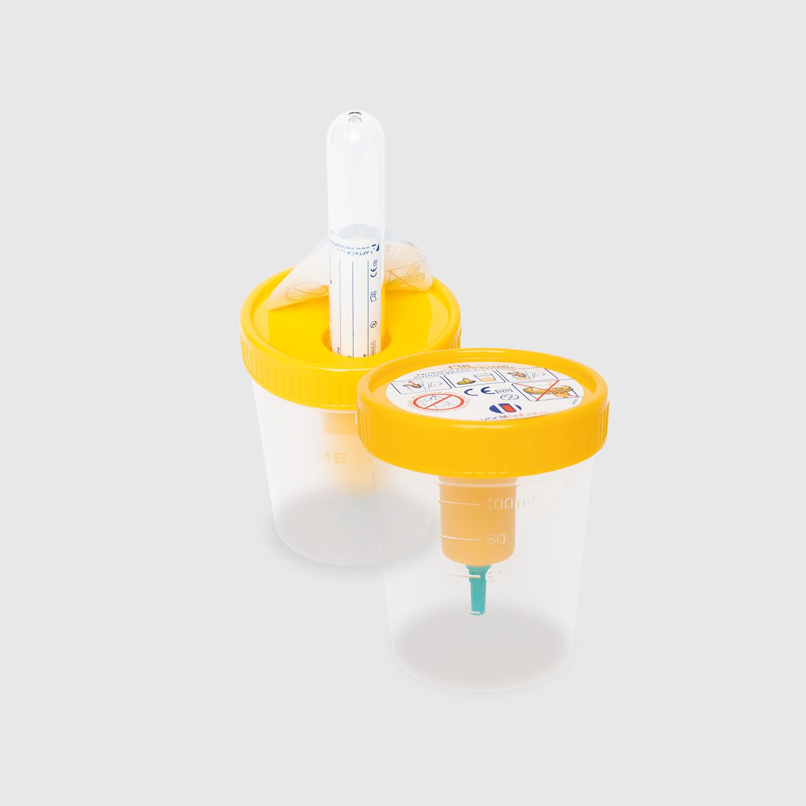 My Doct Contenitore Urine 120 ml Sterile con Campionatore per Urinocoltura, Compatibile con Provetta, Provetta non Inclusa