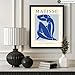 Poster Master Vintage Henri Matisse Poster - Retro Blue Nude Print - Nu Bleu II Art - Female Body Art - Gift for Him & Her - Minimal Decor for Living Room, Bedroom or Office - 8x10 UNFRAMED Wall Art