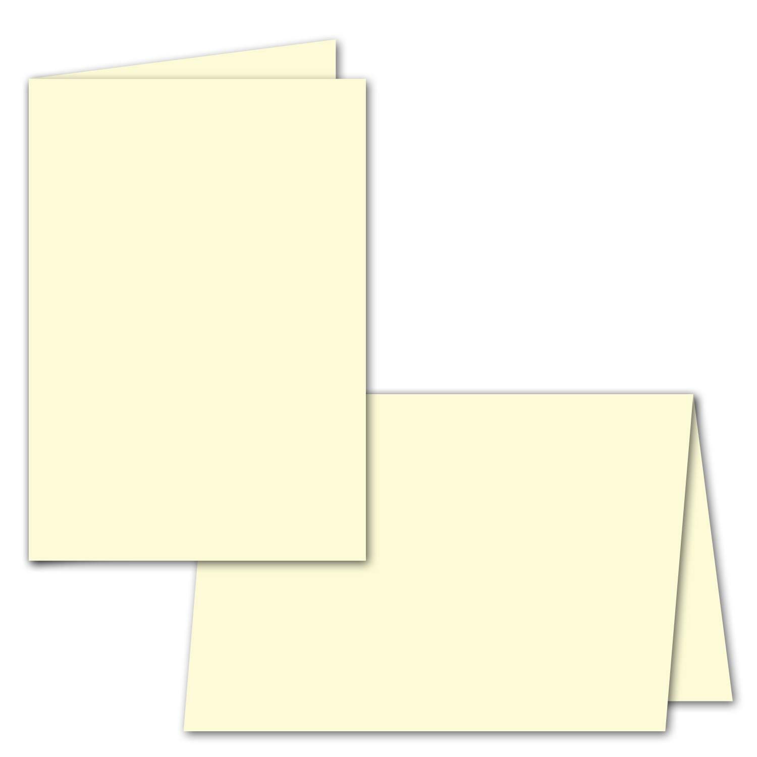 1000 x składany papier do wkładania do podwójnych kart DIN A5 - kremowy - 297 x 210 mm (210 x 148 mm po złożeniu: 210 x 148 mm) - idealny do drukowania tuszem i laserem - wysokiej jakości matowy