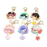 Acrylic Keychains,Cute Character Pendant Xiao Zhong Li Yae Miko Kaedehara Kazuha Raiden Shogun HuTao (Yae Miko)