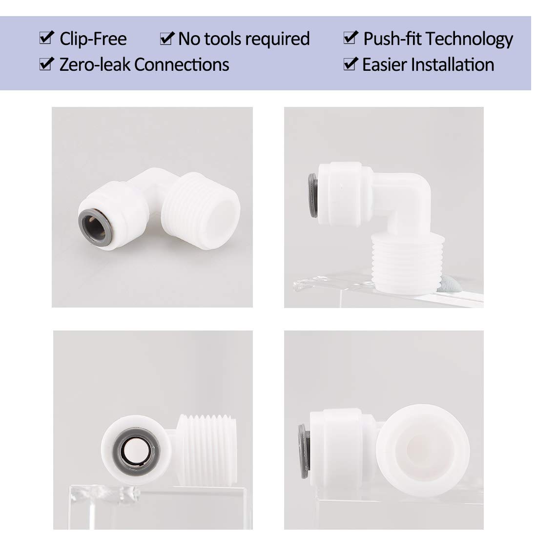 Amazon.co.jp: uxcell クイックコネクト 耐久性 浄水器チューブ継手