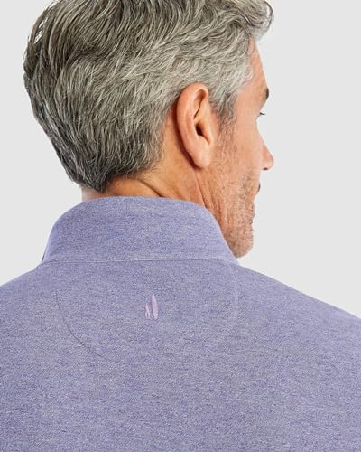 Johnnie-O Sully ¼ Zip Pullover Sweater | Heathered Double Knit Pullover with Leather Zipper Puller for Men | Men's Quarter Zip Sweaters4