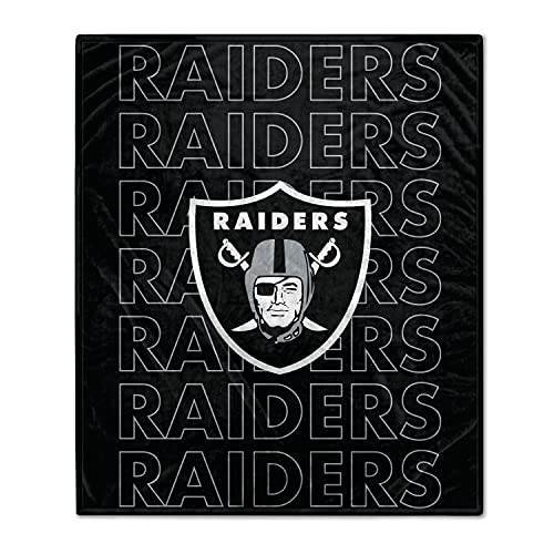 Image of Pegasus Sports Officially Licensed NFL Echo Team Wordmark Plush Throw Blanket, 60" x 70"