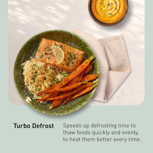 Panasonic NN-SN76LS 1.6 cu.ft Cyclonic Inverter Countertop Microwave Oven 1250Watt Power with Genius Sensor Cooking, 19.44"D x 21.88"W x 11.94"H, Stainless Steel view 7