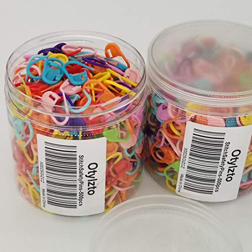 Otylzto 300pcs Assorted Colors Knitting Stitch Counter,Split Stitch Marker Rings, Quick Locking Stitch Markers,Knitting Markers Crochet Markers Knitting Place Markers Crochet Clips