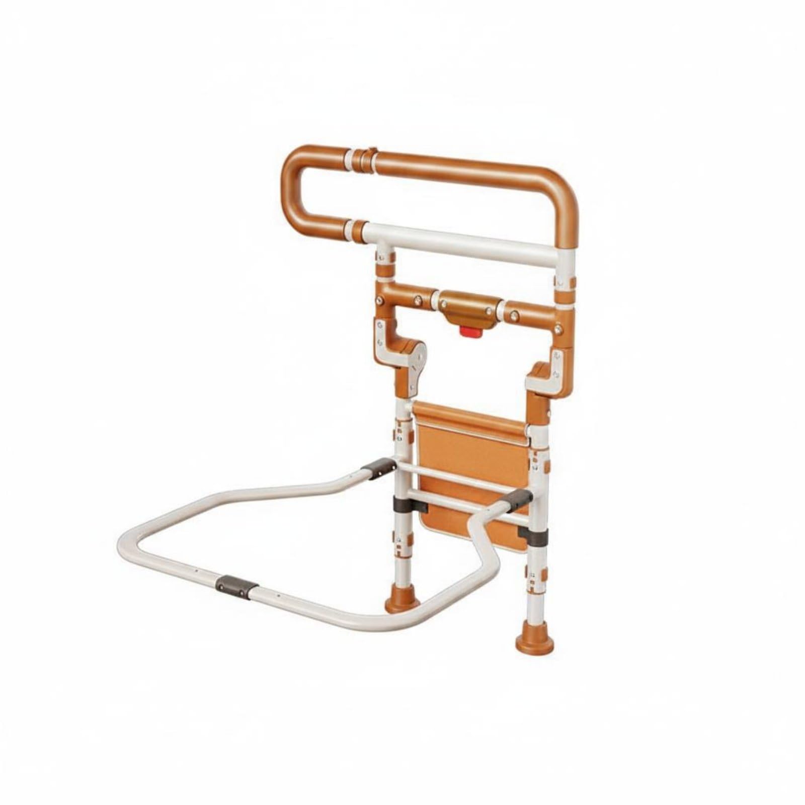 TISHITA Plegable de Cama Asidero Apoyo Protector con Ancho Ajustable y Agarre Seguro Que Reduce Esfuerzo Durante Rutinas Diarias Adecuada, Naranja, Plegable con Luz
