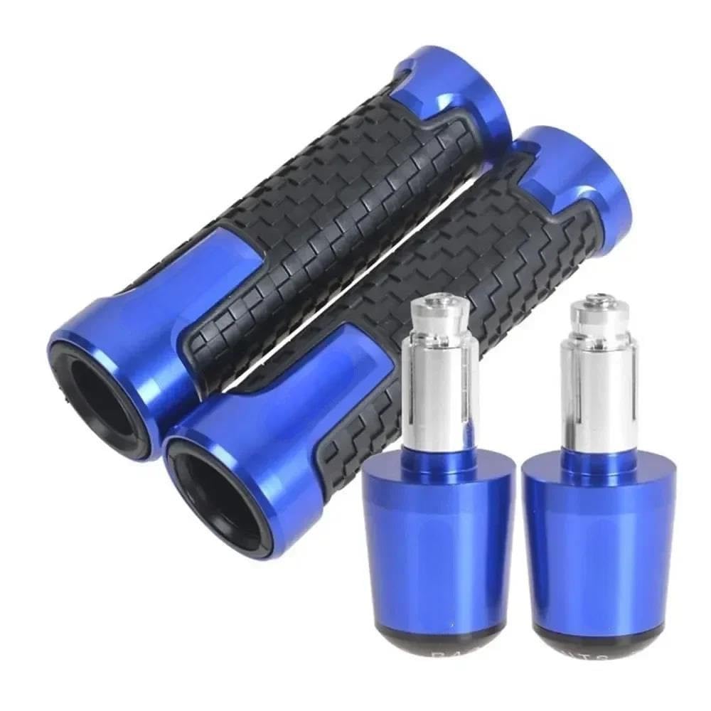 Per Suzuki BURGMAN AN125 AN250 AN400 AN650 AN 650 Burgman 400 650 125 200 Set Di Manopole E Tappi Per Estremità Del Manubrio Per Moto(Blu)