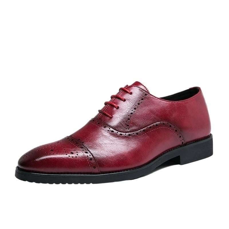 Casual Business Walking Shoes for Men Brogue Men Fashion Dress Shoes Wedding Shoes Mens Leather Footwear Formal Shoes for Men Modern Lace Up Formal Dress Shoes