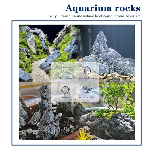 Image of Aquariums Stones Fish Tank Rock 3Lb seiryu Rock for Aquascaping,Aquariums,Terrariums,Vivariums,Decorative Stone,Reptile Enclosures,Paludariums,and Gardens-(2-5 Inch)