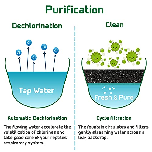 NEPTONION Reptile Chameleon Cantina with Snacks Trough, Drinking Fountain Water Dripper for Amphibians Insects Lizard… - Image 5