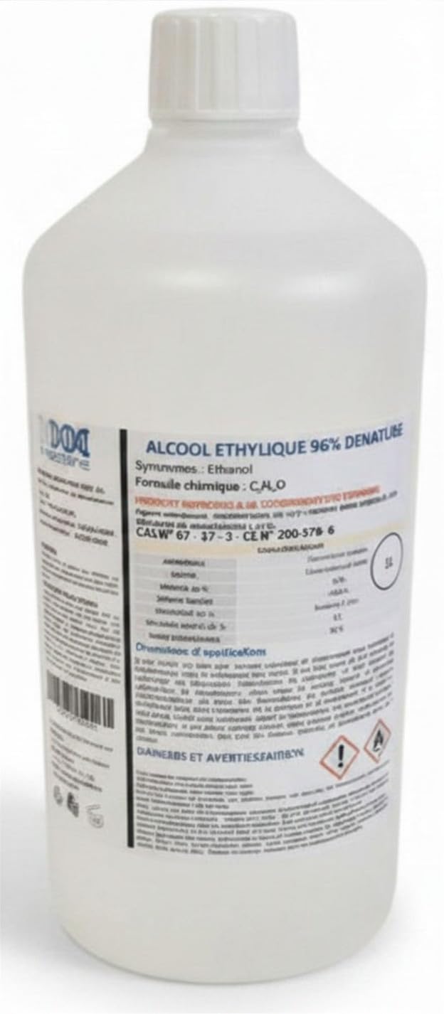 Alcool Etilico Denaturato 96% 1L Profumo Pulizia Sgrassaggio Sterilizzazione