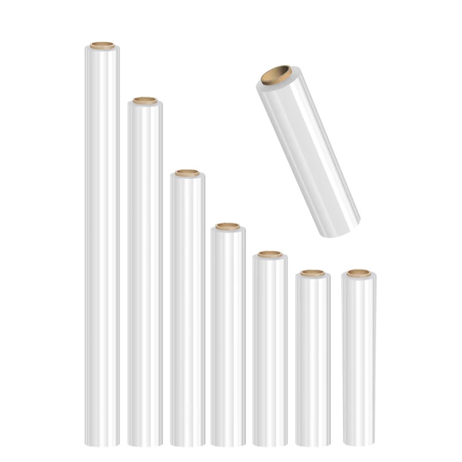 Film estensibile interno in plastica PE | Involucro elasticizzato interno for conservazione fresca in rotolo grande di diverse dimensioni(130cmx420m 1roll)