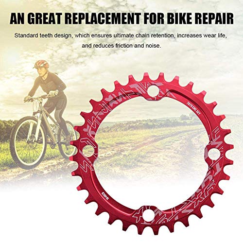 Plateau De Pédalier Vélo 104BCD - 36 Dents - Alliage Alu Argenté - Pour VTT, Vélo De Montagne - Forme Ronde étroite